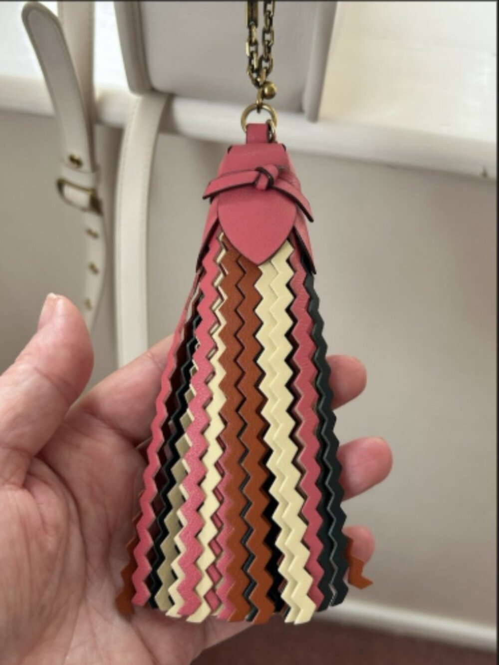 Coach Leather Tassel Dreamer Bag Charm, Multi-Color